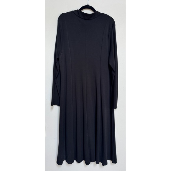J Jill Wearever Black Jersey Dress 2X Lagenlook Classic Minimalist Modest $119 - Picture 11 of 16